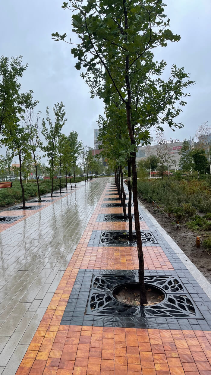 Приствольная решетка для дерева ZKING CRUST 1.2х1.2м Черная