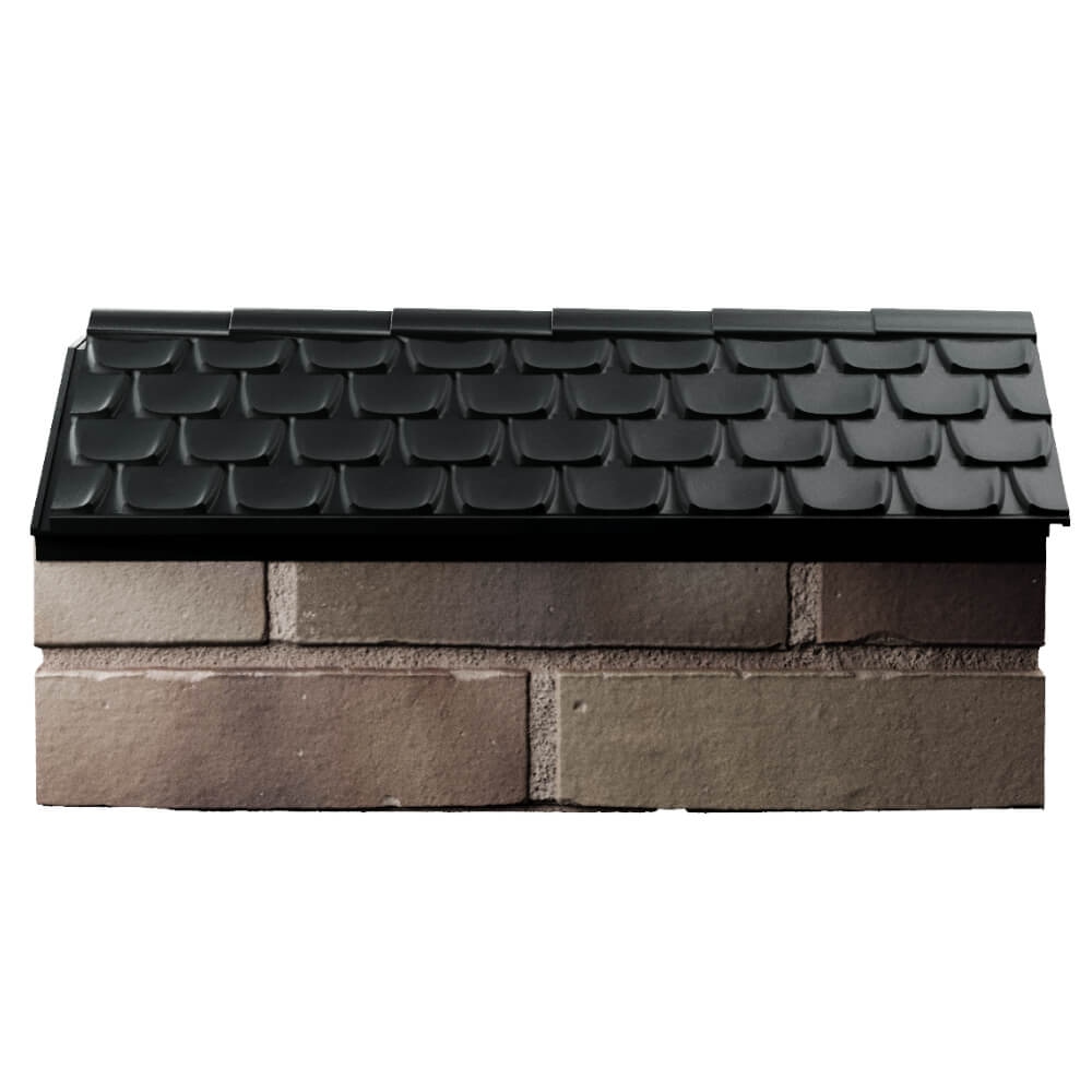Парапет Zking Эльбрус Черный с посадкой на 1 кирпич (255мм)